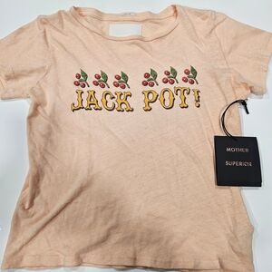 MOTHER Peach Jackpot Short Sleeve Tee. Small